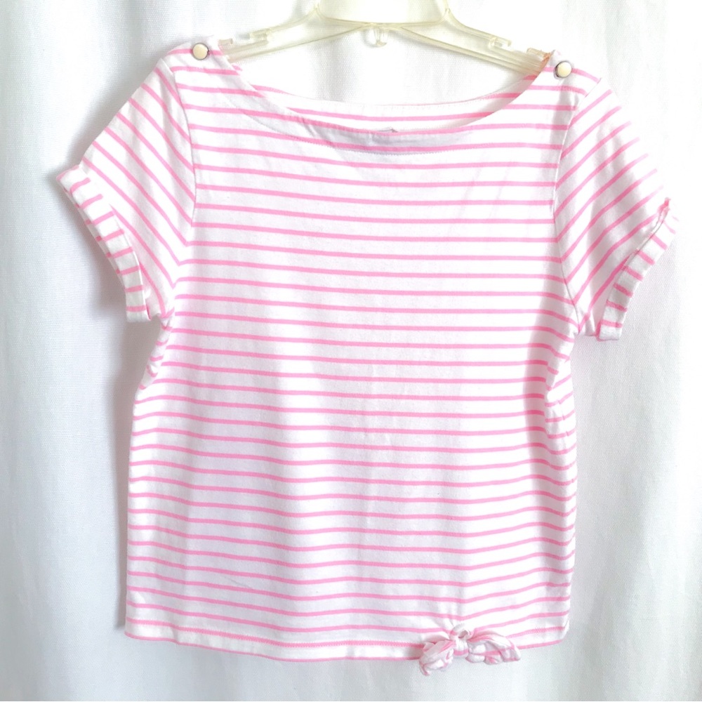 Girls short sleeve stripe tee, Size 12